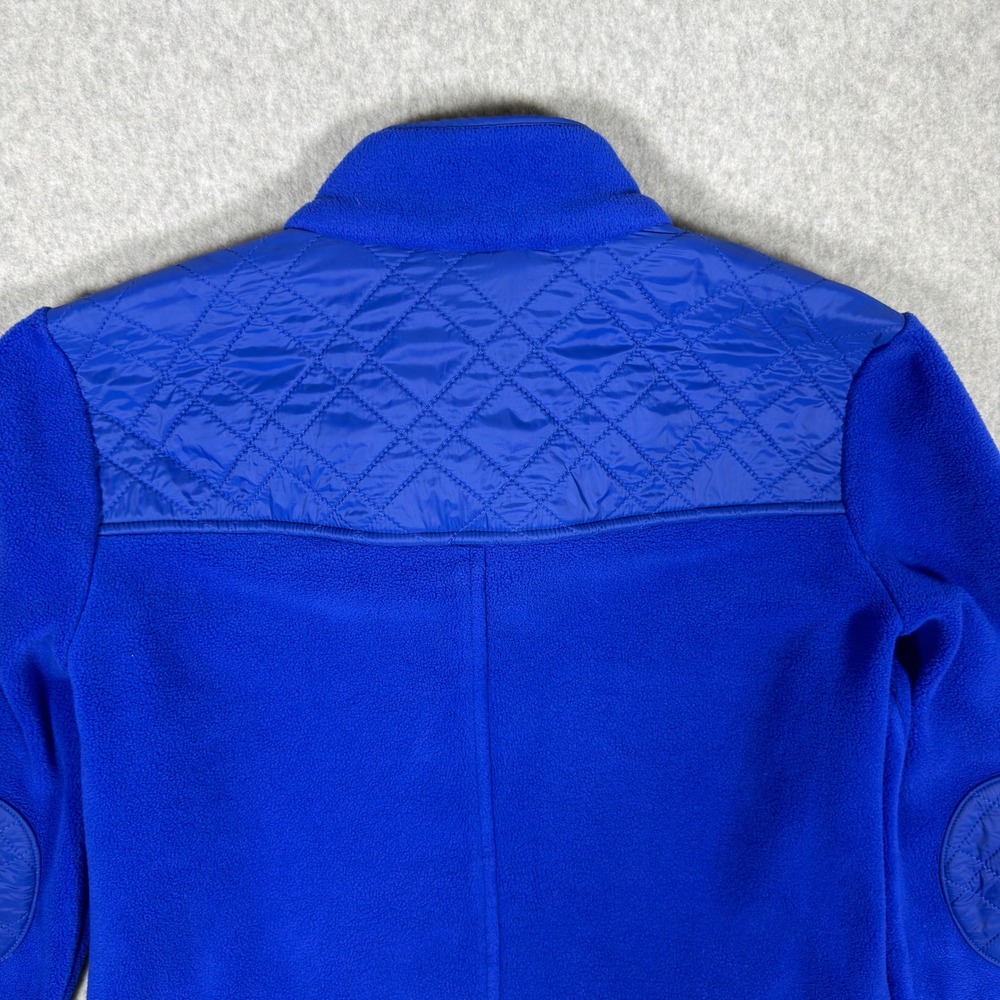 Talbots Petites Blue Fleece Quilted Yoke Full Zip Jacket SP - Picture 6 of 10
